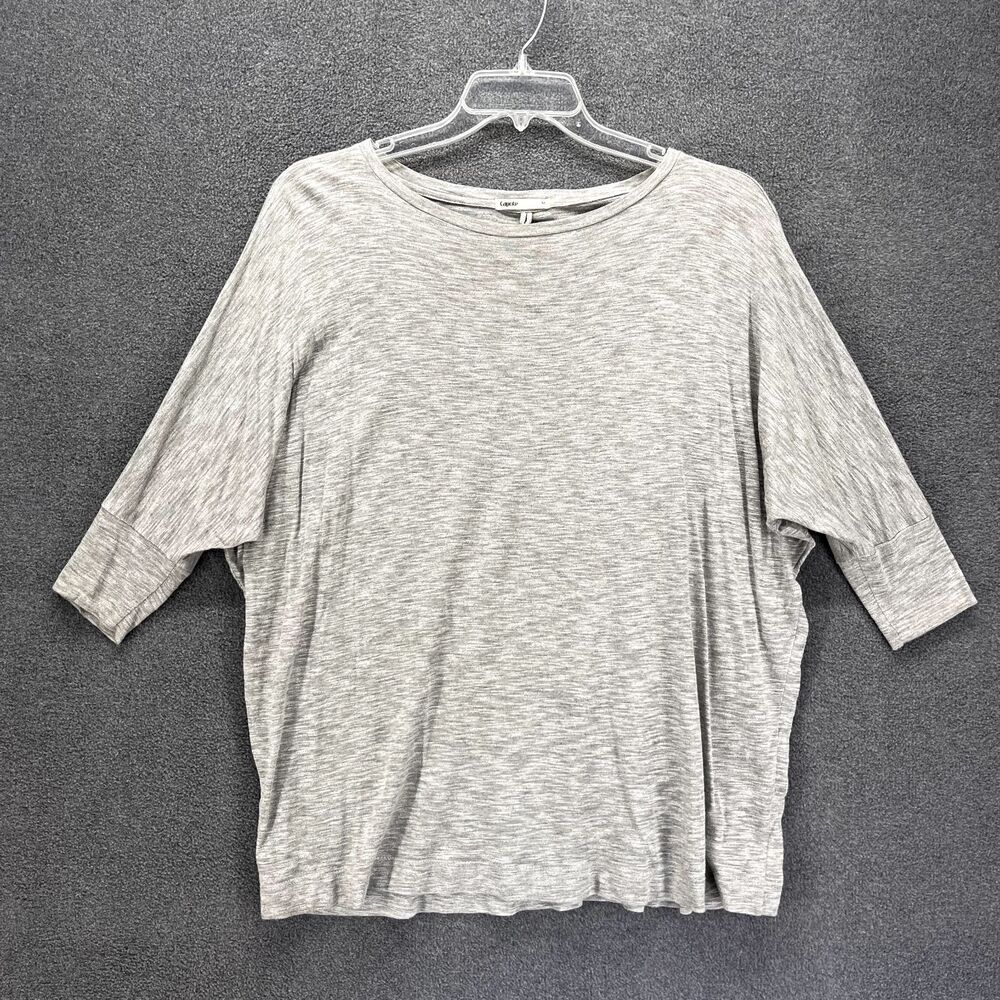 Capote Top Womens‎ Medium Gray Dolman Sleeve Boat neck Blouse shirt